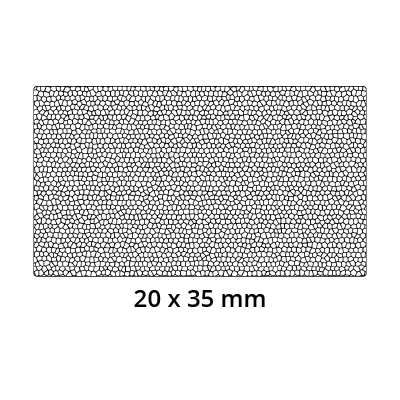 3D Modell der Moosgummidichtung MG133 in schwarz für Stahlzargen.
