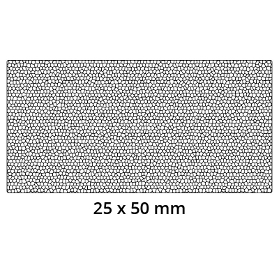 3D Modell der Moosgummidichtung MG142 in schwarz für Stahlzargen.