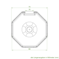 Getriebeanschluss SW 70 | Wellenbolzen Ø 70 mm | Länge 200 mm