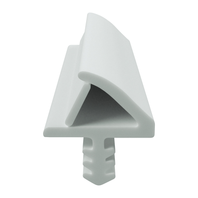 3D Modell der Zimmertürdichtung ZT055 in weiß für senkrechte Nuten zum Türblatt.