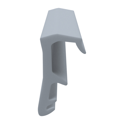 3D Modell der Flügelfalzdichtung FF041 in grau für seitliche Nuten.