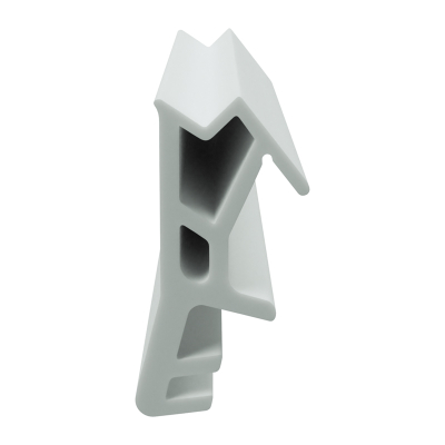 3D Modell der Flügelfalzdichtung FF042 in weiß für seitliche Nuten.