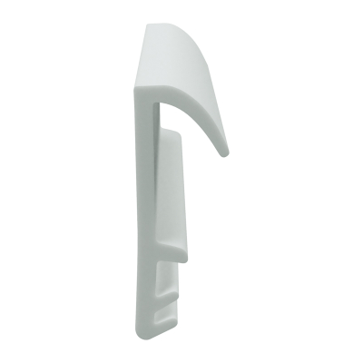 3D Modell der Flügelfalzdichtung FF044 in weiß für seitliche Nuten.