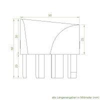Einlauftrichter 50 x 40 mm | Sonderanfertigung