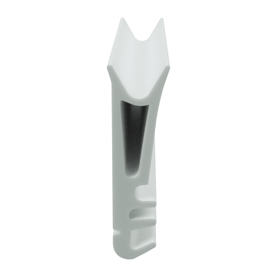 3D Modell der Flügelfalzdichtung FF049 in weiß für seitliche Nuten.