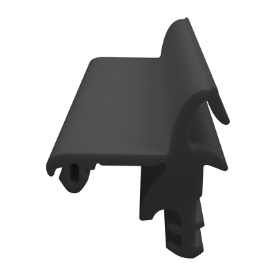 3D Modell der Lippendichtung LP318 in schwarz für Fenster.