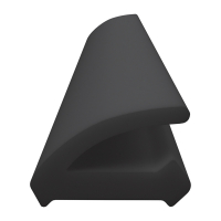 3D Modell der Lippendichtung LP324 in schwarz für Fenster.