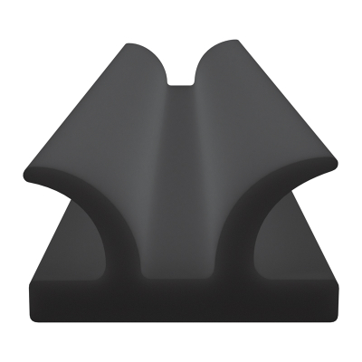 3D Modell der Lippendichtung LP342 in schwarz für Fenster.