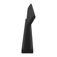 3D Modell der Lippendichtung LP346 in schwarz für Fenster.