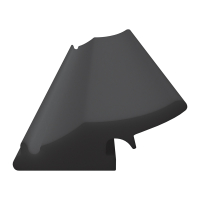 3D Modell der Lippendichtung LP351 in schwarz für Fenster.