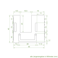 Einlauftrichter 45 x 40 mm | Sonderanfertigung