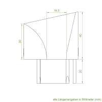 Einlauftrichter 45 x 40 mm | Sonderanfertigung