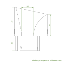 Einlauftrichter 45 x 40 mm | Sonderanfertigung