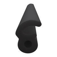 3D Modell der Lippendichtung LP376 in schwarz für Fenster.