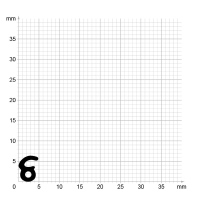 Maßstabgetreuer Profilquerschnitt der Lippendichtung LP376 auf Millimeterpapier.