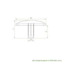 Abdeckkappe | für Schraube mit 2,5 mm Kopflochbohrung