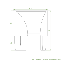 Einlauftrichter 47 x 40 mm | Sonderanfertigung
