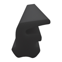 3D Modell der Lippendichtung LP379 in schwarz für Fenster.