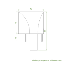 Einlauftrichter 45 x 36 mm | Sonderanfertigung