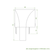 Einlauftrichter 45 x 36 mm | Sonderanfertigung