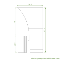 Einlauftrichter 39 x 35 mm | Sonderanfertigung