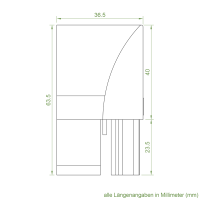 Einlauftrichter 39 x 35 mm | Sonderanfertigung
