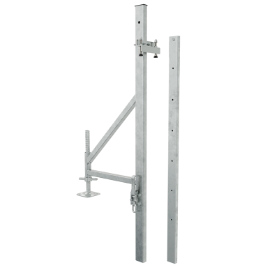 DEFLEX Stützpfosten Typ 1 / 1800 mm für Bodenhülse, inkl. Stützfuß, Stauhöhe bis 1800 mm