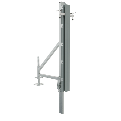 DEFLEX Stützpfosten Typ 4 / 1200 mm, für Bodenhülse, inkl. Stützfuss, für doppelseitige Dammbalkenaufnahme, für Stauhöhe bis 1200 mm