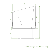 Einlauftrichter 38 x 45 mm | Sonderanfertigung