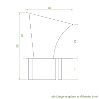 Einlauftrichter 38 x 45 mm | Sonderanfertigung