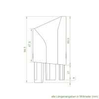 Einlauftrichter 46 x 44 mm | Sonderanfertigung