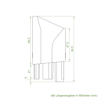 Einlauftrichter 46 x 44 mm | Sonderanfertigung