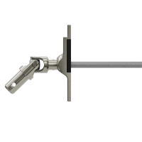 Geiger Gelenklager 45°- G131 | Grundplatte 17 x 73 mm | Kurbelzapfen 11,9 mm | 6 mm Sechskant - Länge 190 mm