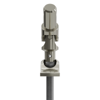 Geiger Gelenklager 45°- G131 | Grundplatte 17 x 73 mm | Kurbelzapfen 11,9 mm | 6 mm Sechskant - Länge 190 mm