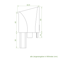 Einlauftrichter 40 x 61 mm | Sonderanfertigung