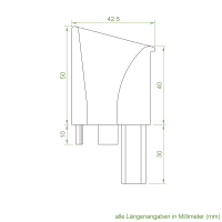 Einlauftrichter 40 x 61 mm | Sonderanfertigung