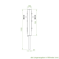 DEFLEX Stützpfosten Typ 4 / 600 mm inkl. Bodenhülse