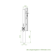 DEFLEX Stützpfosten Typ 4 / 600 mm inkl. Bodenhülse