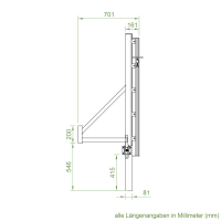 DEFLEX Stützpfosten Typ 4 /1200 mm inkl. Bodenhülse