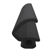 3D Modell der Lippendichtung LP396 in schwarz für Fenster.