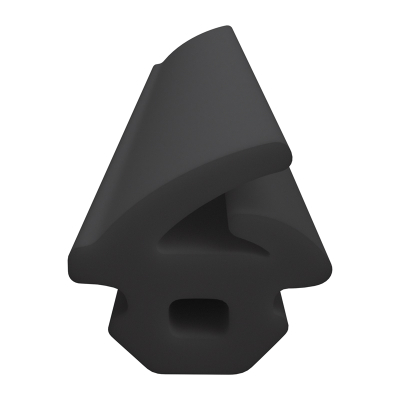 3D Modell der Lippendichtung LP417 in schwarz für Fenster.