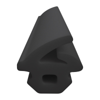 3D Modell der Lippendichtung LP417 in schwarz für Fenster.