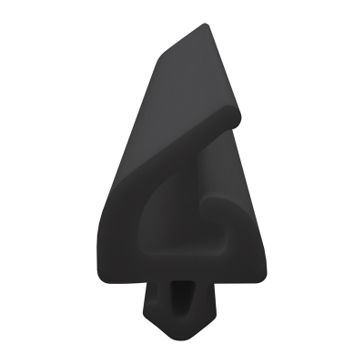 3D Modell der Lippendichtung LP418 in schwarz für Fenster.