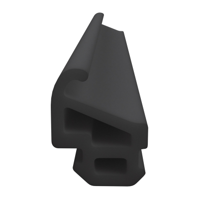 3D Modell der Lippendichtung LP431 in schwarz für Fenster.