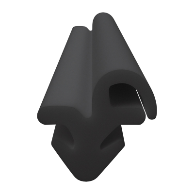 3D Modell der Lippendichtung LP446 in schwarz für Fenster.