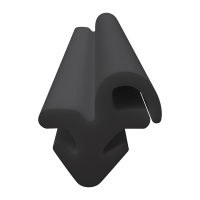 3D Modell der Lippendichtung LP446 in schwarz für Fenster.