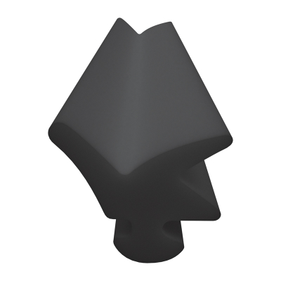 3D Modell der Lippendichtung LP447 in schwarz für Fenster.
