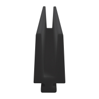 3D Modell der Lippendichtung LP454 in schwarz für Fenster.
