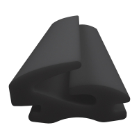 3D Modell der Lippendichtung LP455 in schwarz für Fenster.
