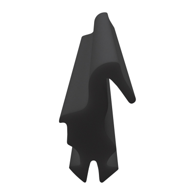 3D Modell der Lippendichtung LP472 in schwarz für Fenster.